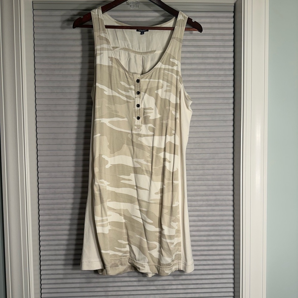 Splendid Promenade Henley tank dress tan camo D-21
